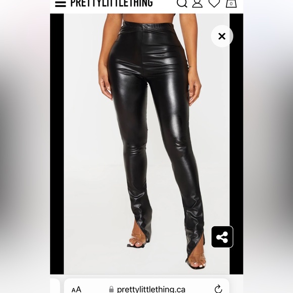 Pretty Little Thing PU Pants - Picture 1 of 5